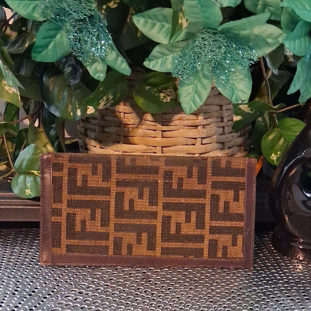 SOLD Fendi Zucca Brown Monogram Wallet.